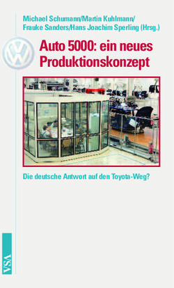 Auto 5000: ein neues Produktionskonzept - Michael Schumann/Martin Kuhlmann/ Frauke Sanders/Hans Joachim Sperling (Hrsg.) - Die deutsche Antwort ...