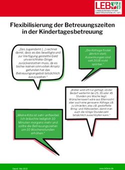Flexibilisierung der Betreuungszeiten in der Kindertagesbetreuung - Landeselternbeirat NRW