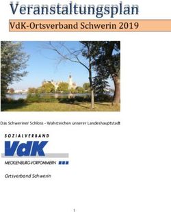VERANSTALTUNGSPLAN VDK-ORTSVERBAND SCHWERIN 2019 - ORTSVERBAND SCHWERIN - SOZIALVERBAND VDK DEUTSCHLAND EV