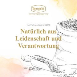 Natürlich aus Leidenschaft und Verantwortung - Nachhaltigkeitsbericht 2018