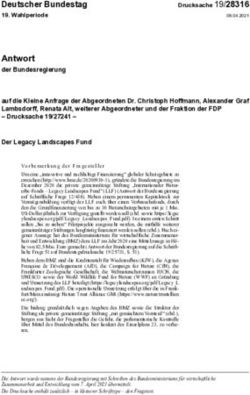 Antwort der Bundesregierung - Deutscher Bundestag