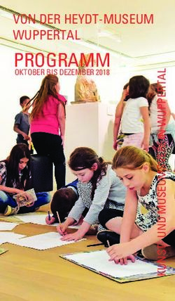 PROGRAMM VON DER HEYDT-MUSEUM WUPPERTAL - OKTOBER BIS DEZEMBER 2018