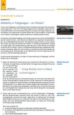 EMobility in Tiefgaragen - ein Risiko? - BRANDSCHUTZ - VZM