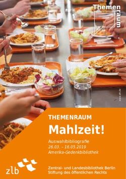 Mahlzeit! THEMENRAUM Auswahlbibliografie - Zentral- und Landesbibliothek Berlin