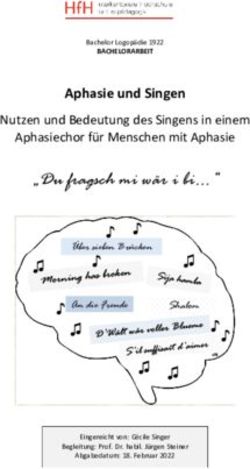 "Du fragsch mi w&auml;r i bi " - Aphasie und Singen Nutzen und Bedeutung des Singens in einem - Zenodo