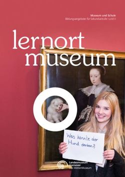 Lernort museum Museum und Schule Bildungsangebote f&uuml;r Sekundarstufe I und II - Landesmuseum Hannover