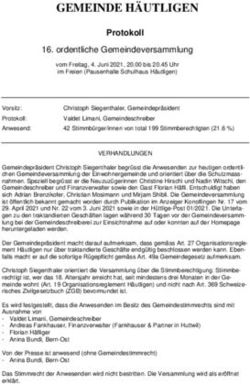 GEMEINDE H&Auml;UTLIGEN Protokoll - ordentliche Gemeindeversammlung - Gemeinde H&auml;utligen