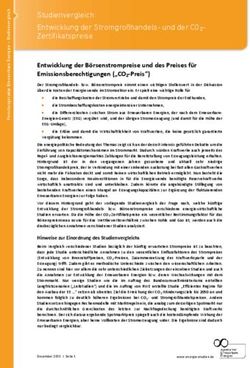 Entwicklung der Börsenstrompreise und des Preises für Emissionsberechtigungen ("CO2-Preis")