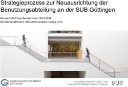 Strategieprozess zur Neuausrichtung der Benutzungsabteilung an der SUB Göttingen - Daniela Poth & Fee-Saskia Fricke | 18.03.2019 Benutzung ...
