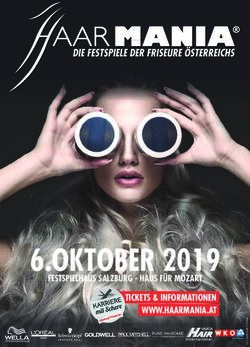 6.OKTOBER 2019 TICKETS & INFORMATIONEN WWW.HAARMANIA.AT - FESTSPIELHAUS SALZBURG - HAUS F&Uuml;R MOZART