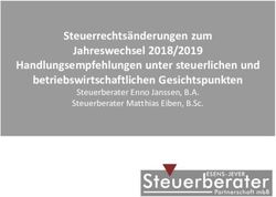 Steuerrechtsänderungen zum Jahreswechsel 2018/2019 - Handlungsempfehlungen unter steuerlichen und betriebswirtschaftlichen Gesichtspunkten ...