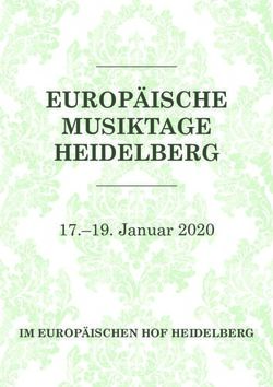 EUROP&Auml;ISCHE MUSIKTAGE HEIDELBERG - 17.-19. Januar 2020 IM EUROP&Auml;ISCHEN HOF HEIDELBERG - Europ&auml;ischer Hof ...