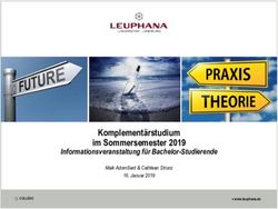 Komplement&auml;rstudium im Sommersemester 2019 - Informationsveranstaltung f&uuml;r Bachelor-Studierende