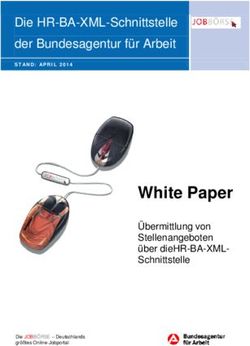 White Paper &Uuml;bermittlung von Stellenangeboten &uuml;ber dieHR-BA-XML-Schnittstelle - Die HR-BA-XML-Schnittstelle der Bundesagentur f&uuml;r Arbeit