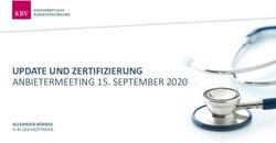 UPDATE UND ZERTIFIZIERUNG - ANBIETERMEETING 15. SEPTEMBER 2020 ALEXANDER B&Ouml;RNER