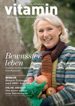 VITAMIN - BEWUSSTER LEBEN BESSERE LEISTUNGEN NACH BBHV-&Auml;NDERUNG - POSTBEAMTENKRANKENKASSE