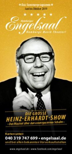 HEINZ-ERHARDT-SHOW Das Musical über den unvergessenen Schelm - 040 319 747 699 engelsaal.de - Hamburger Engelsaal