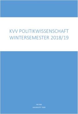 KVV POLITIKWISSENSCHAFT WINTERSEMESTER 2018/19 - Uni Trier