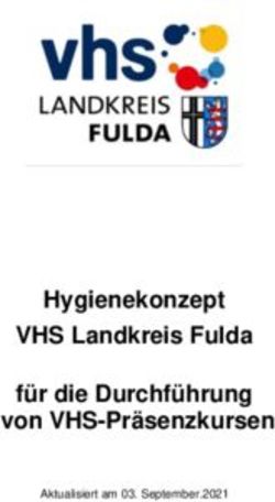 Hygienekonzept VHS Landkreis Fulda f&uuml;r die Durchf&uuml;hrung von VHS-Pr&auml;senzkursen