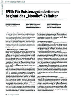 EFEU: F&uuml;r Existenzgr&uuml;nder/innen beginnt das "Moodle"-Zeitalter