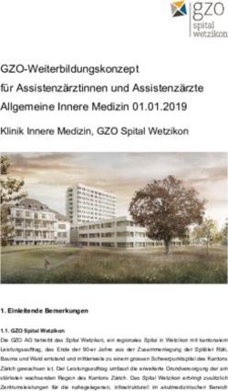 GZO-Weiterbildungskonzept f&uuml;r Assistenz&auml;rztinnen und Assistenz&auml;rzte Allgemeine Innere Medizin 01.01.2019 - SIWF Register