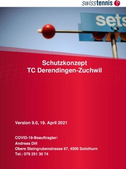Schutzkonzept TC Derendingen-Zuchwil - Version 9.0, 19. April 2021 COVID-19-Beauftragter: Andreas Dill Obere Steingrubenstrasse 67, 4500 Solothurn ...
