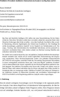 Pr&auml;diktive Privatheit: Kollektiver Datenschutz im Kontext von Big Data und KI