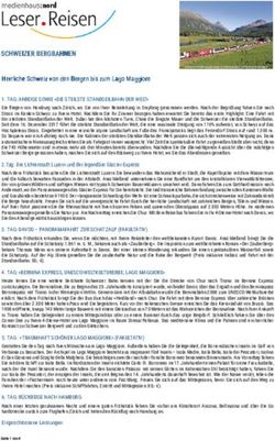 SCHWEIZER BERGBAHNEN Herrliche Schweiz von den Ber - SVZ Leserreisen
