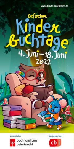 2022 4. Juni -18. Juni - www.kinder buchtage.de - Veranstalter - Erfurter Kinderbuchtage