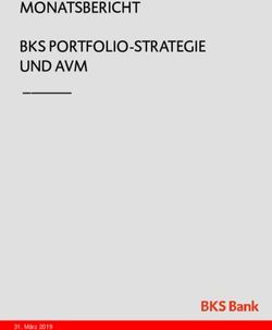 MONATSBERICHT BKS PORTFOLIO-STRATEGIE UND AVM - BKS Bank