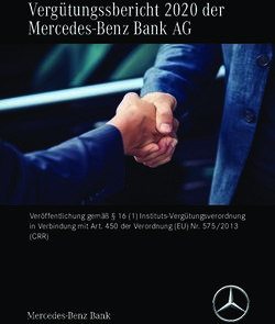 Verg&uuml;tungssbericht 2020 der Mercedes-Benz Bank AG - Ver&ouml;ffentlichung gem&auml;&szlig; 16 (1) Instituts-Verg&uuml;tungsverordnung in Verbindung mit Art. 450 der ...