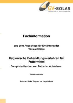 Fachinformation Hygienische Behandlungsverfahren f&uuml;r Futtermittel - aus dem Ausschuss f&uuml;r Ern&auml;hrung der - GV-Solas