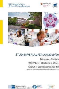 STUDIENVERLAUFSPLAN 2019/20 - Bilinguales Studium WSET Level 4 Diploma in Wines Gepr&uuml;fter Sommeliermeister IHK - VWS Verein der gepr&uuml;ften ...