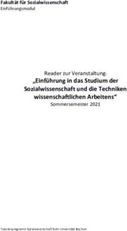 "Einführung in das Studium der Sozialwissenschaft und die Techniken wissenschaftlichen Arbeitens" - Reader zur Veranstaltung