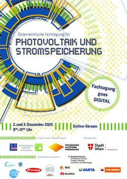 PHOTOVOLTAIK UND STROMSPEICHERUNG - Fachtagung goes DIGITAL - PV Austria