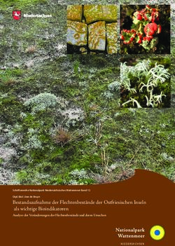 Bestandsaufnahme der Flechtenbest&auml;nde der Ostfriesischen Inseln als wichtige Bioindikatoren