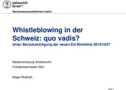 Whistleblowing in der Schweiz: quo vadis? - Unter Ber&uuml;cksichtigung der neuen EU-Richtlinie 2019/1937