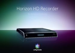 Horizon HD Recorder Bedienungsanleitung - Unitymedia