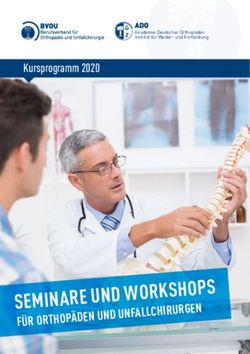 SEMINARE UND W ORKSHOPS - F&Uuml;R ORTHOP&Auml;DEN UND UNFALLCHIRURGEN - Kursprogramm 2020 - BVOU