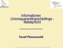 Informationen Unionsquarantäneschädlinge - Meldepflicht - Toralf Pfannenstill - ISIP