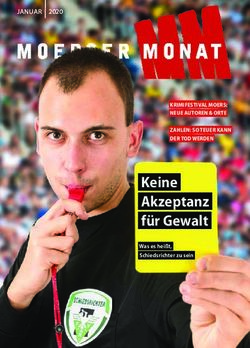 Keine Akzeptanz f&uuml;r Gewalt - JANUAR 2020 - Moerser Monat