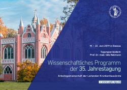 Wissenschaftliches Programm der 35. Jahres tagung- 22. Juni 2019 in Dessau Tagungspr&auml;sident: Prof. Dr. med. Udo Rebmann Arbeitsgemeinschaft ...