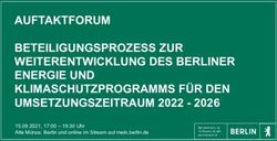 AUFTAKTFORUM BETEILIGUNGSPROZESS ZUR WEITERENTWICKLUNG DES BERLINER ENERGIE UND KLIMASCHUTZPROGRAMMS FÜR DEN UMSETZUNGSZEITRAUM 2022 2026 ...