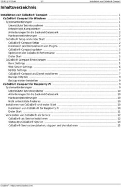 INHALTSVERZEICHNIS INSTALLATION VON CODABIX COMPACT CODABIX COMPACT FÜR WINDOWS