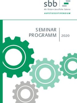 SEMINAR PROGRAMM 2020 - SBB Stiftung Begabtenf&ouml;rderung ...