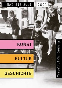 KUNST KULTUR GESCHICHTE 2021 - Museen Tempelhof ...