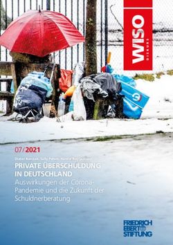 PRIVATE ÜBERSCHULDUNG IN DEUTSCHLAND - Auswirkungen der Corona-Pandemie und die Zukunft der Schuldnerberatung 07/2021 - Bibliothek der ...