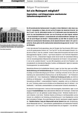 Organisations- und Erfolgsprinzipien amerikanischer Spitzenforschungsuniversitäten