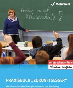 PRAXISBUCH "ZUKUNFTSESSER" - Klimafreundliche Ern&auml;hrung im Unterricht und Schulalltag - Vernetzungsstelle Kita ...