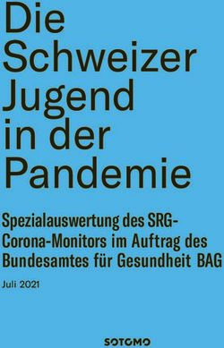 Die Schweizer Jugend in der Pandemie - Spezialauswertung des SRG-Corona-Monitors im Auftrag des Bundesamtes für Gesundheit BAG - Sotomo